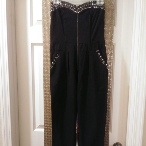 Black Strapless Jumpsuit - Picture 1 of 1